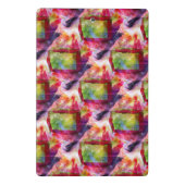 Mini Porte-bloc Papier peint vert et rouge abstrait (Dos)