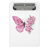 Mini Porte-bloc Papillon à fleurs avec Sakura rose (Devant)