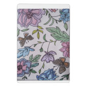Mini Porte-bloc Papillon et fleurs (Dos)