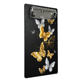 Mini Porte-bloc Papillons blancs et dorés (Incliné)