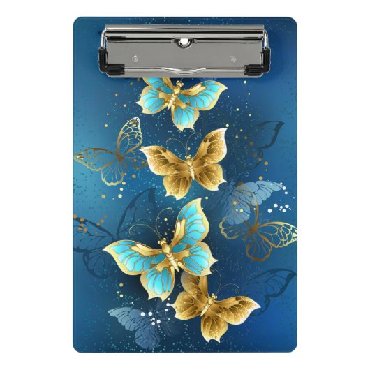 Mini Porte-bloc Papillons dorés (Devant)
