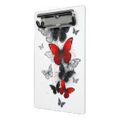 Mini Porte-bloc Papillons noirs et rouges volants (Angle2)