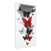 Mini Porte-bloc Papillons noirs et rouges volants (Incliné)