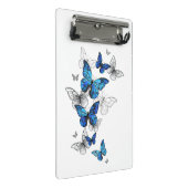 Mini Porte-bloc Papillons volants bleus Morpho (Incliné)