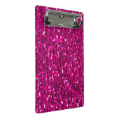 Mini Porte-bloc Parties scintillant étincelante rose chaud (Incliné)