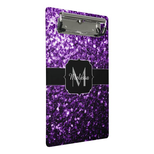 Mini Porte-bloc Parties scintillant foncé violet faux brillant sci (Incliné)
