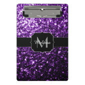 Mini Porte-bloc Parties scintillant foncé violet faux brillant sci (Devant)