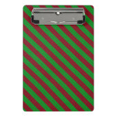 Mini Porte-bloc Parties scintillant Red & Green Stripes (Devant)