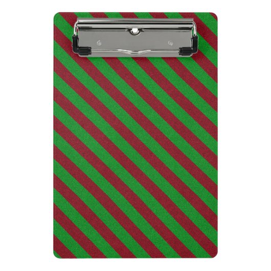 Mini Porte-bloc Parties scintillant Red & Green Stripes (Devant)