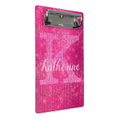 Mini Porte-bloc Parties scintillant rose-chaud Glam Sparkle Nom du (Incliné)