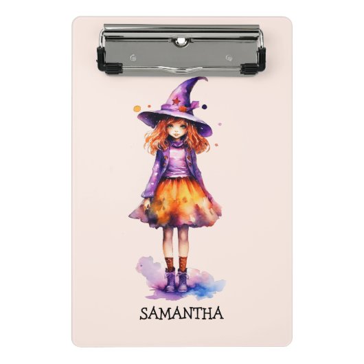 Mini Porte-bloc Pastel Cute Witch Girl - Halloween esthétique (2) (Devant)