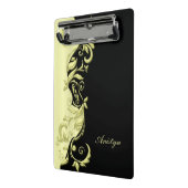 Mini Porte-bloc Pastel Elegant Jaune Design Ornat (Angle2)