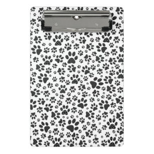 Mini Porte-bloc Pattes de chien noir et blanc à pois 
