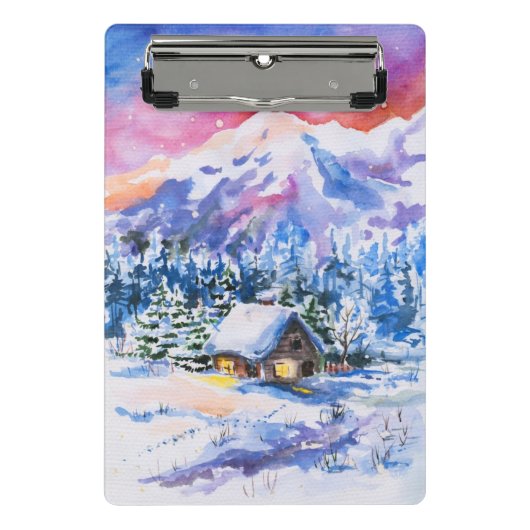 Mini Porte-bloc Paysage d'hiver (Devant)