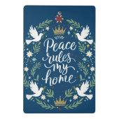 Mini Porte-bloc Peace Rules My Home (Dos)