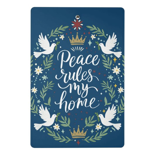 Mini Porte-bloc Peace Rules My Home (Dos)