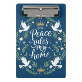 Mini Porte-bloc Peace Rules My Home (Devant)