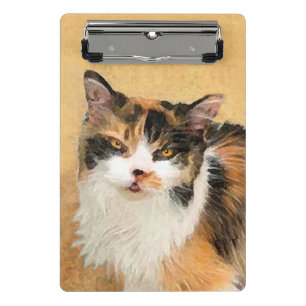 Mini Porte-bloc Peinture de chat Calico - Cute Original Cat Art