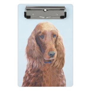Mini Porte-bloc Peinture de Setter irlandais - Joli art original d
