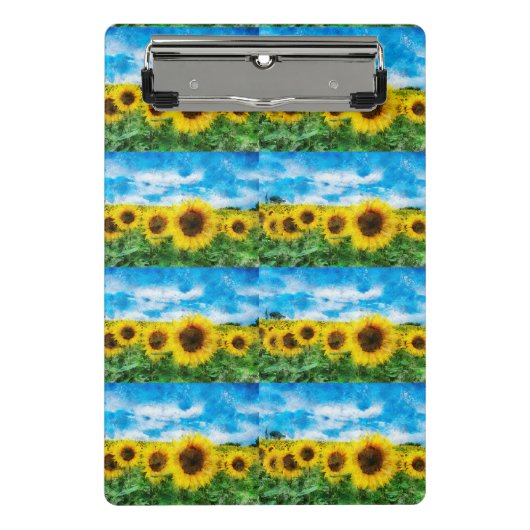 Mini Porte-bloc Peinture de tournesols (Devant)