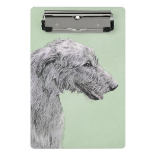 Mini Porte-bloc Peinture de Wolfhound irlandais - Joli art origina