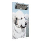 Mini Porte-bloc Peinture des Pyrénées - Art original du chien (Incliné)