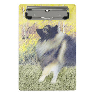 Mini Porte-bloc Peinture en teint de Keeshond - jolie art original