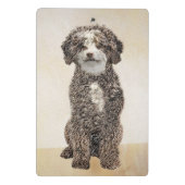 Mini Porte-bloc Peinture espagnole de chien d'eau - jolie art orig (Dos)