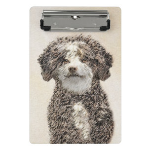 Mini Porte-bloc Peinture espagnole de chien d'eau - jolie art orig