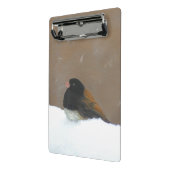 Mini Porte-bloc Peinture Junco foncée - Art original pour oiseaux (Angle2)