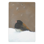 Mini Porte-bloc Peinture Junco foncée - Art original pour oiseaux (Dos)