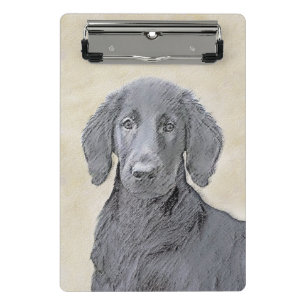 Mini Porte-bloc Peinture Retriever à revêtement plat - Art Chien o