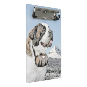 Mini Porte-bloc Peinture Saint Bernard - Cute Original Chien Art (Incliné)