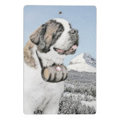 Mini Porte-bloc Peinture Saint Bernard - Cute Original Chien Art (Dos)