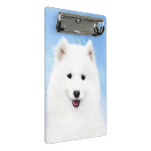 Mini Porte-bloc Peinture Samoyed Puppy - Jolie Art Original Chien (Incliné)