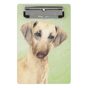 Mini Porte-bloc Peinture Sloughis - Joli art original pour chien