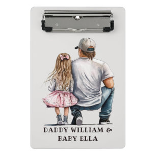 Mini Porte-bloc Père et fille personnalisés (4)