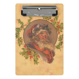 Mini Porte-bloc Père Noël Leyendecker Antique Victorien