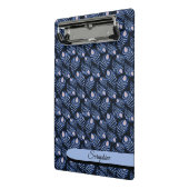Mini Porte-bloc Personalized Feather Clipboard | Blue Pattern (Angle2)