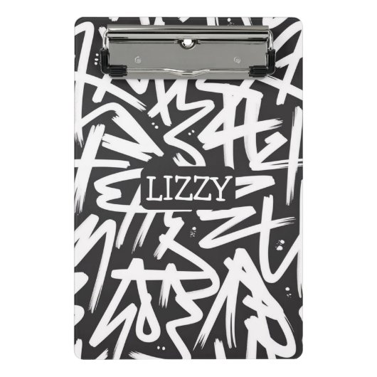 Mini Porte-bloc Personalized Graffiti Name Pattern — Custom Urban (Devant)