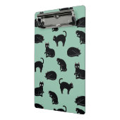 Mini Porte-bloc Personnalisable Chats Noirs Motif sans couture (Angle2)