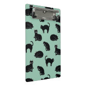 Mini Porte-bloc Personnalisable Chats Noirs Motif sans couture (Incliné)