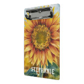 Mini Porte-bloc Personnalisé Ajouter Votre Nom Tournesol Aquarelle (Angle2)