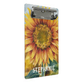 Mini Porte-bloc Personnalisé Ajouter Votre Nom Tournesol Aquarelle (Incliné)