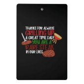 Mini Porte-bloc Personnalisé Funny Grill Chef Papa (Dos)