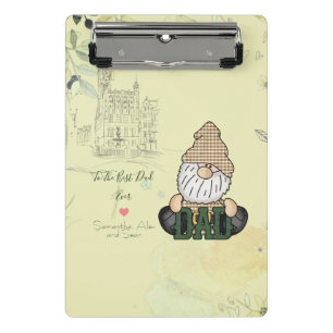 Mini Porte-bloc Personnaliser Papa Gnome Green Vintage Papa Cade