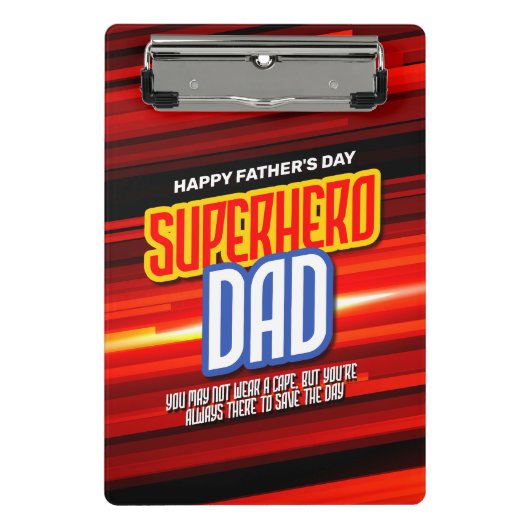Mini Porte-bloc Personnaliser SuperHero Papa (Devant)