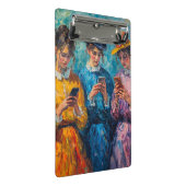 Mini Porte-bloc Personnes du 19e siècle utilisant des smartphones (Incliné)