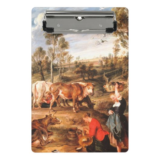 Mini Porte-bloc Peter Paul Rubens Milkmaips avec du bétail sur une (Devant)