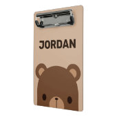 Mini Porte-bloc Petit ours Brown mignon avec nom personnalisé (Angle2)
